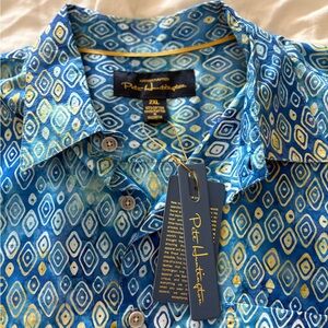 Pete Huntington Fun Multicolor Diamond Pattern Shirt